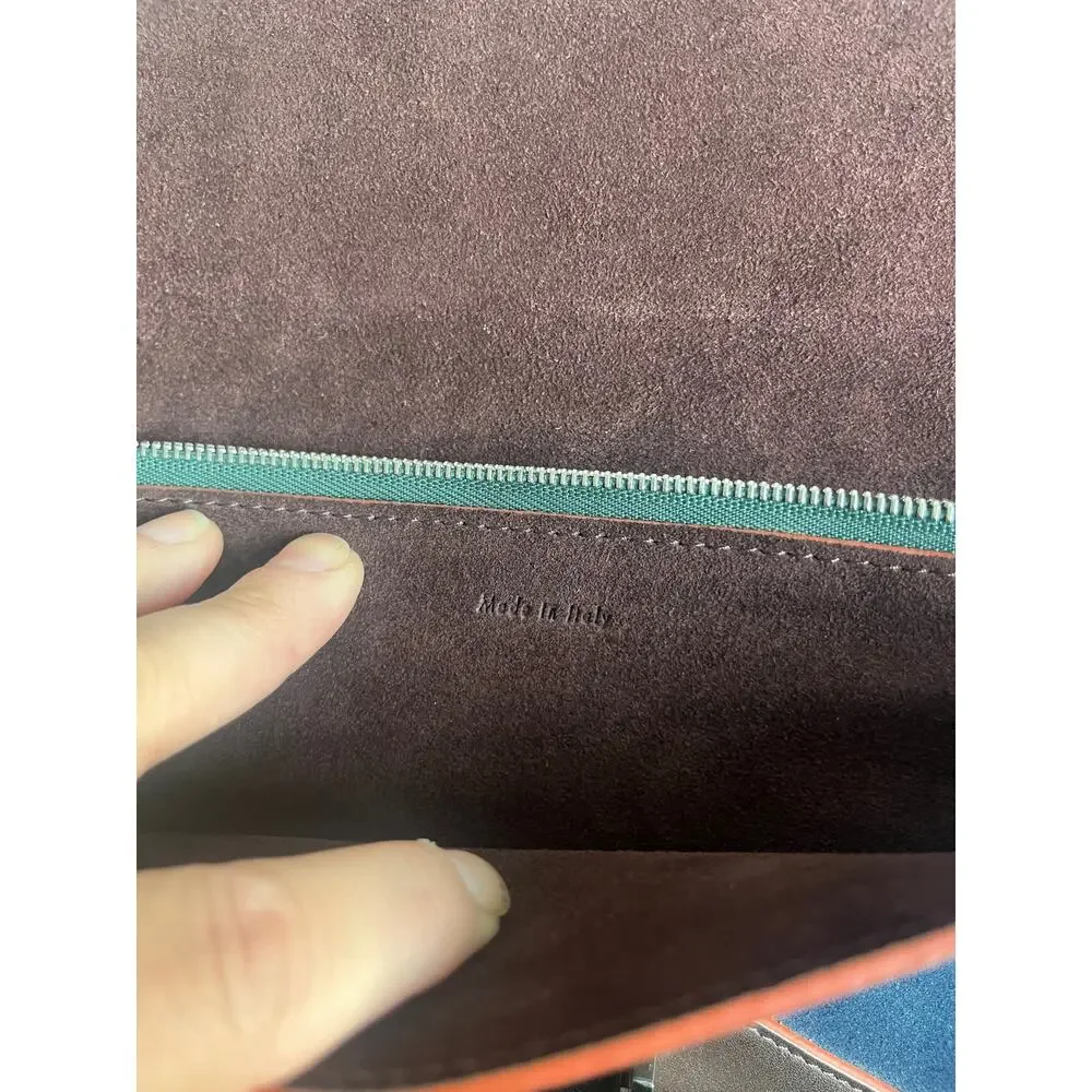 Celine Diamond envelope clutch green and blue - Picture 7 of 16